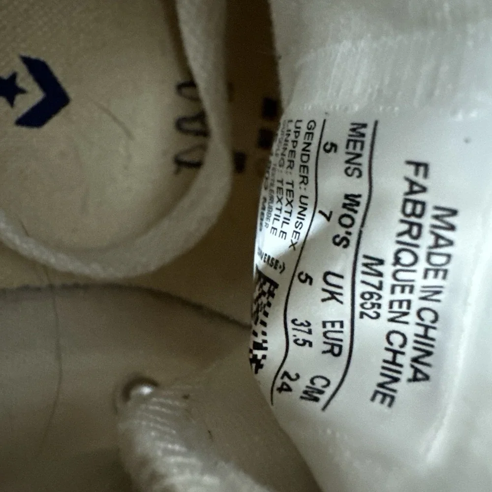 Converse All Star‎ Chuck Taylor Women's White Low Top Shoes Sz 7 School Classic